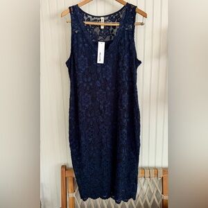 Blue Lace Maternity Dress Size XL